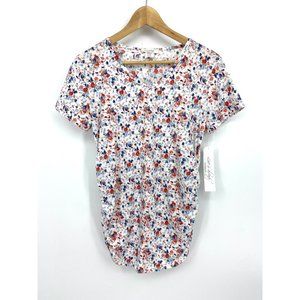Love U Already Maternity V-Neck Floral Short Sleeve Top NEW WITH TAGS